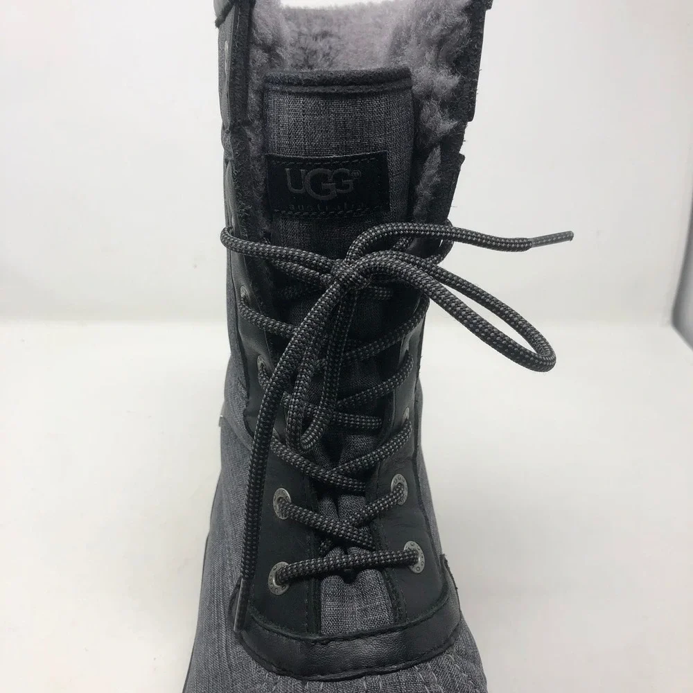 UGG Adirondack Boot II Womens 12 Charcoal Grey Waterproof Winter Snow Cozy Warm